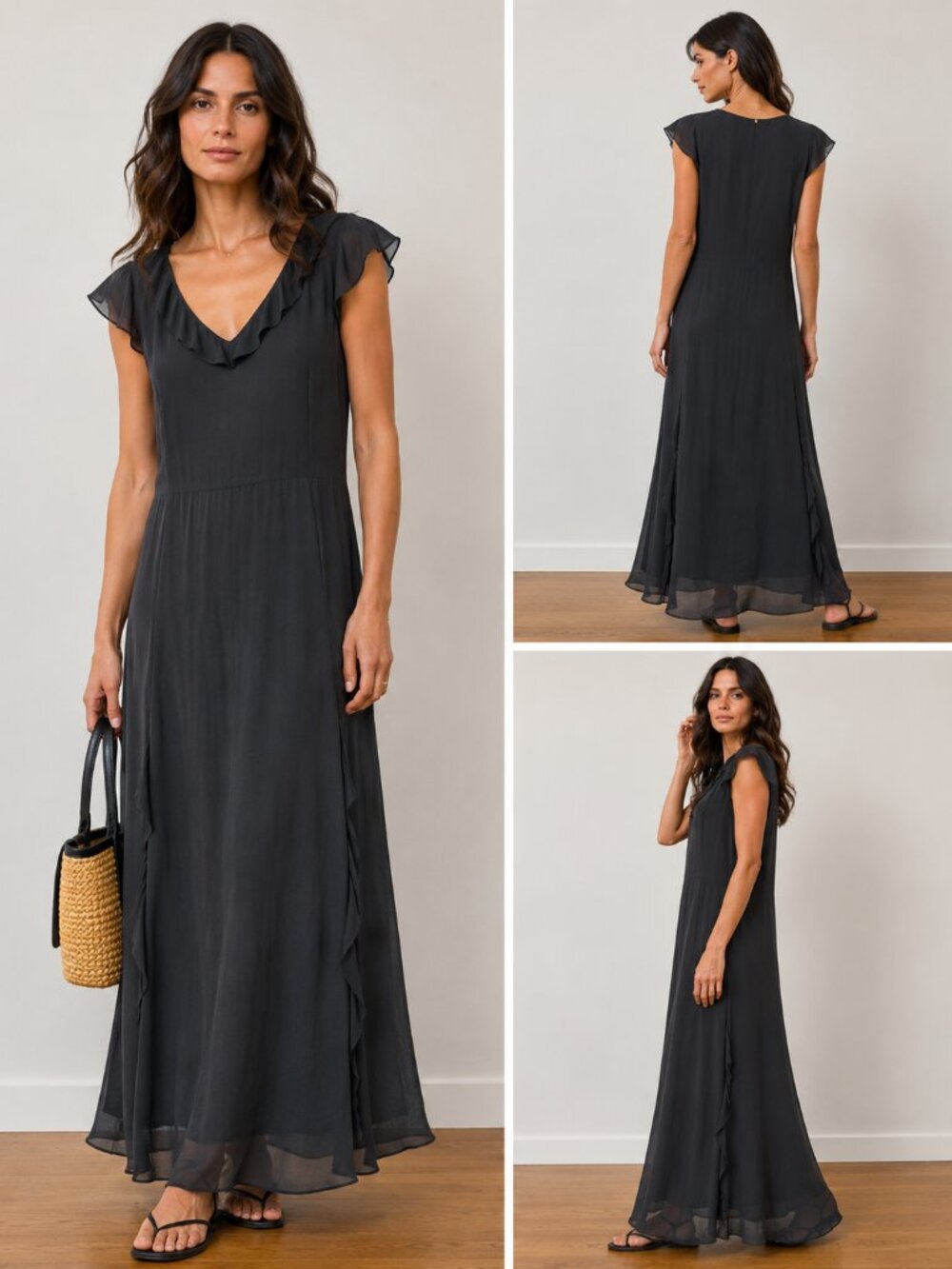 Mickey & Jenny Black Sleeveless Maxi Dress | Size XS | Sold at Anthropologie NWT
